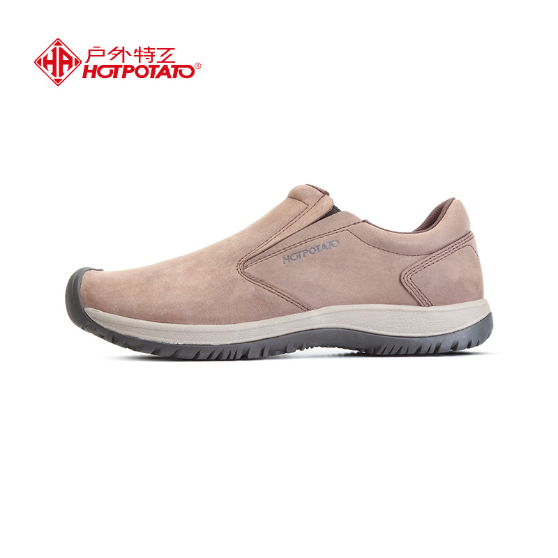 Outdoor agents urban leisure outdoor shoes leather shoes men's simple atmosphere top layer cowhide light and comfortable hiking shoes L3