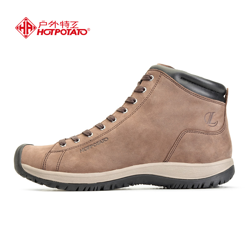 HOTPOTATO Outdoor Agents Urban Fashion Casual Shoes Men Bull Leather Anti-Wear Hiking Shoes L7