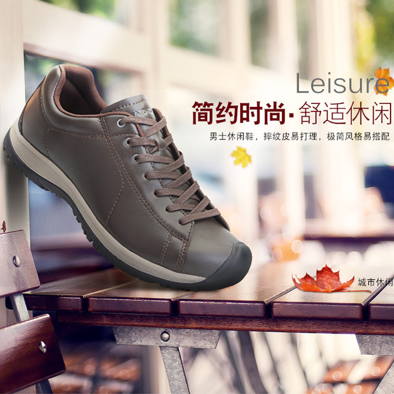 Hotpotato Outdoor Secret Service City Leisure Shoe Male Head Bull Leather Light Comfort Low Help Hiking Shoes L5