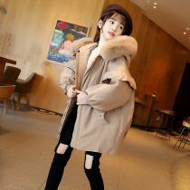 Korean version of Girls cotton-padded jacket 2020 winter foreign warm thick down jacket