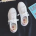 Giày trắng nữ People hoang dã 2019 xuân mới phiên bản giày da Hàn Quốc Giày thể thao nữ thoáng khí giày sandals nữ Plimsolls