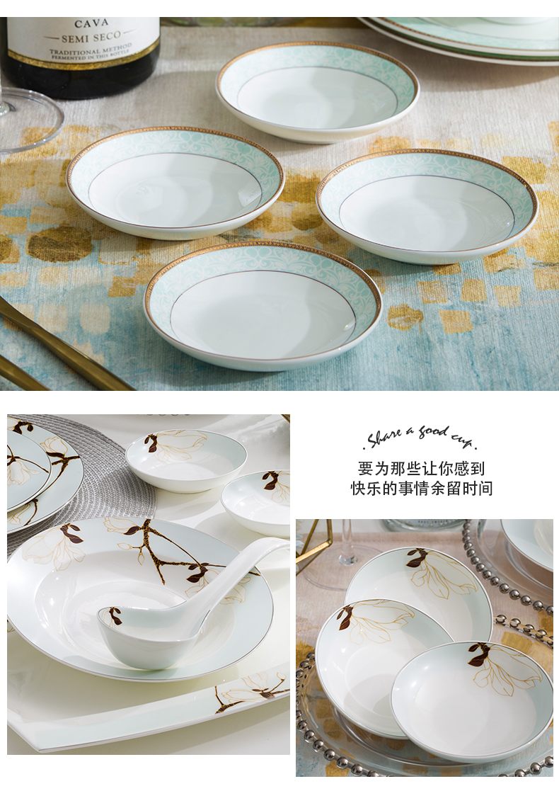 Ming litres of jingdezhen ceramic dish dish dish dish European tableware suit household jobs creative dish of fish ipads plate