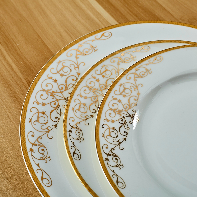 Cutlery set dishes home European 56 skull bowls yellow up phnom penh dish bowl chopsticks jingdezhen ceramic contracted combination