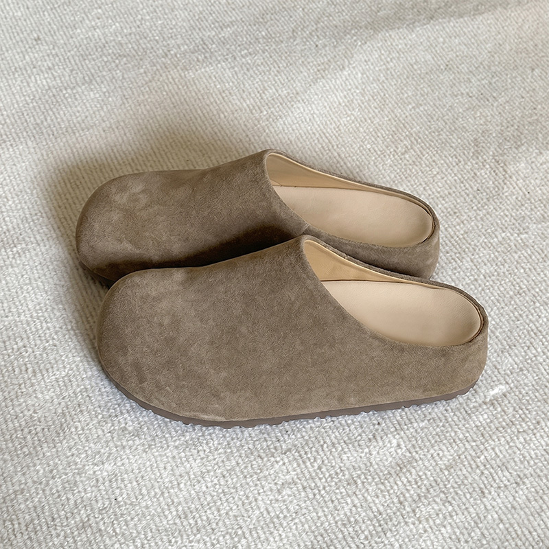 Men's Shoes, Half-Slip-On, Men's 2026 New Style, Closed-Toe Slippers, Slip-On Loafers, Thick-Soled Height-Increasing Genuine Leather Suede Shoes Men's Shoes, Half-Slip-On, Men's 2026 New Style, Closed-Toe Slippers, Slip-On Loafers, Thick-Soled Height-Increasing Genuine Leather Suede Shoes