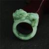 Glutinous green floating green attracts wealth Pixiu ring jade free shipping