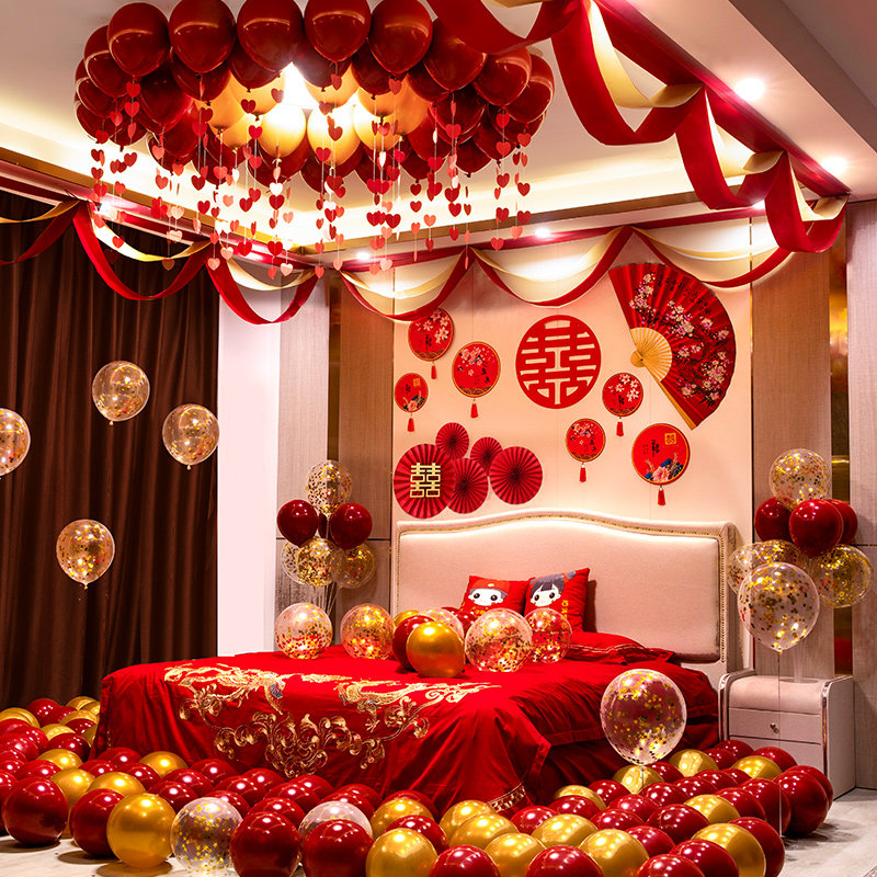 Wedding room decoration set wedding balloon man's new room women's bedroom decoration creative romantic wedding supplies