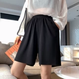 Летние тонкие шелковые шорты, штаны, высокая талия, свободный прямой крой