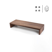 Black walnut log raising frame computer display frame dovetail Tenon office desktop rack tea rice Wood