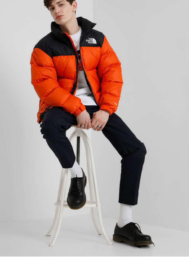 Áo khoác nam North Face1996NUPTSE Áo khoác nam và nữ TNF Classic Black Orange Grey NJ1DJ58 - Thể thao xuống áo khoác áo phao ấm