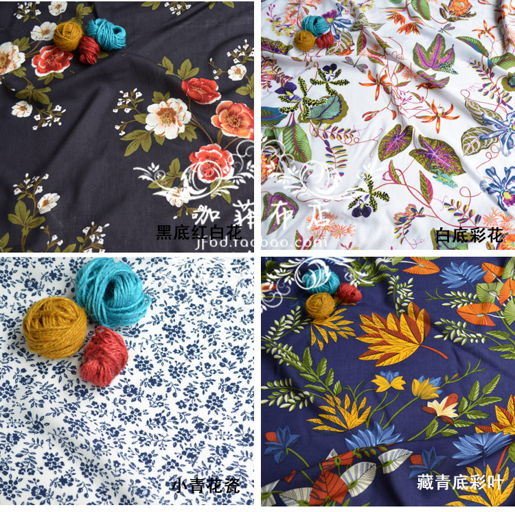 Rayon vải mùa hè lụa bông mỏng hoa váy quần nửa giá mét Pyjama váy trẻ em - Vải vải tự làm cotton thô