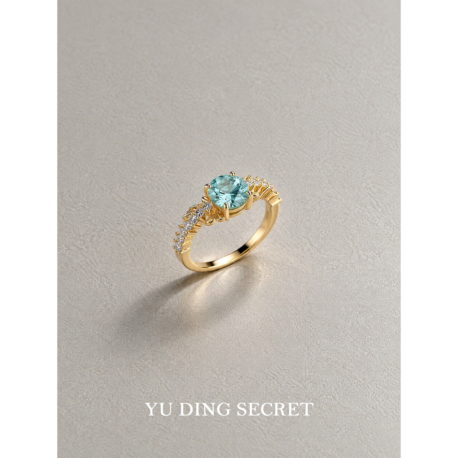 Fish Secret 925 sterling silver simple niche design diamond ring