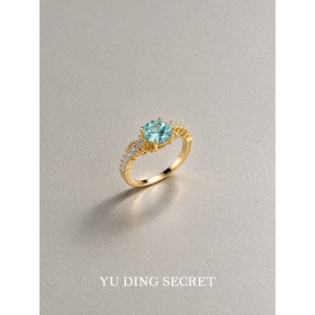 Fish secret 925 sterling silver simple niche design diamond ring
