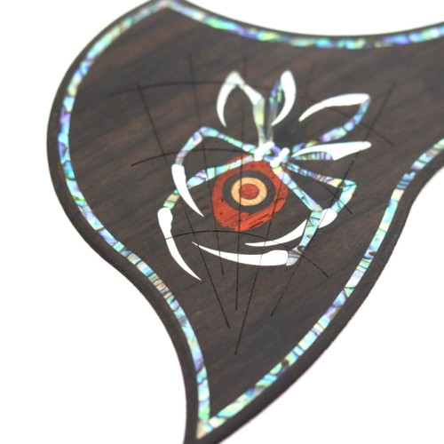 Аксессуары для гитары, накладка из шпона, 41 дюйм, 40, народная декоративная накладка из палисандра, инкрустированная настоящей белой ракушкой в ​​стиле паука