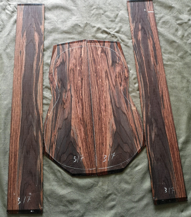 Imported Brazilian Rose Wood ballad 41 inch back board special texture guitar making material accessories macro