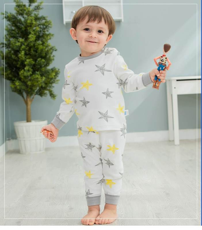Đồ lót cho bé ở Nam Cực Bộ đồ lót cotton mùa xuân và mùa thu cho bé Áo len cotton mùa thu quần dài bé trai và bé gái mới đồ bộ cho bé trai