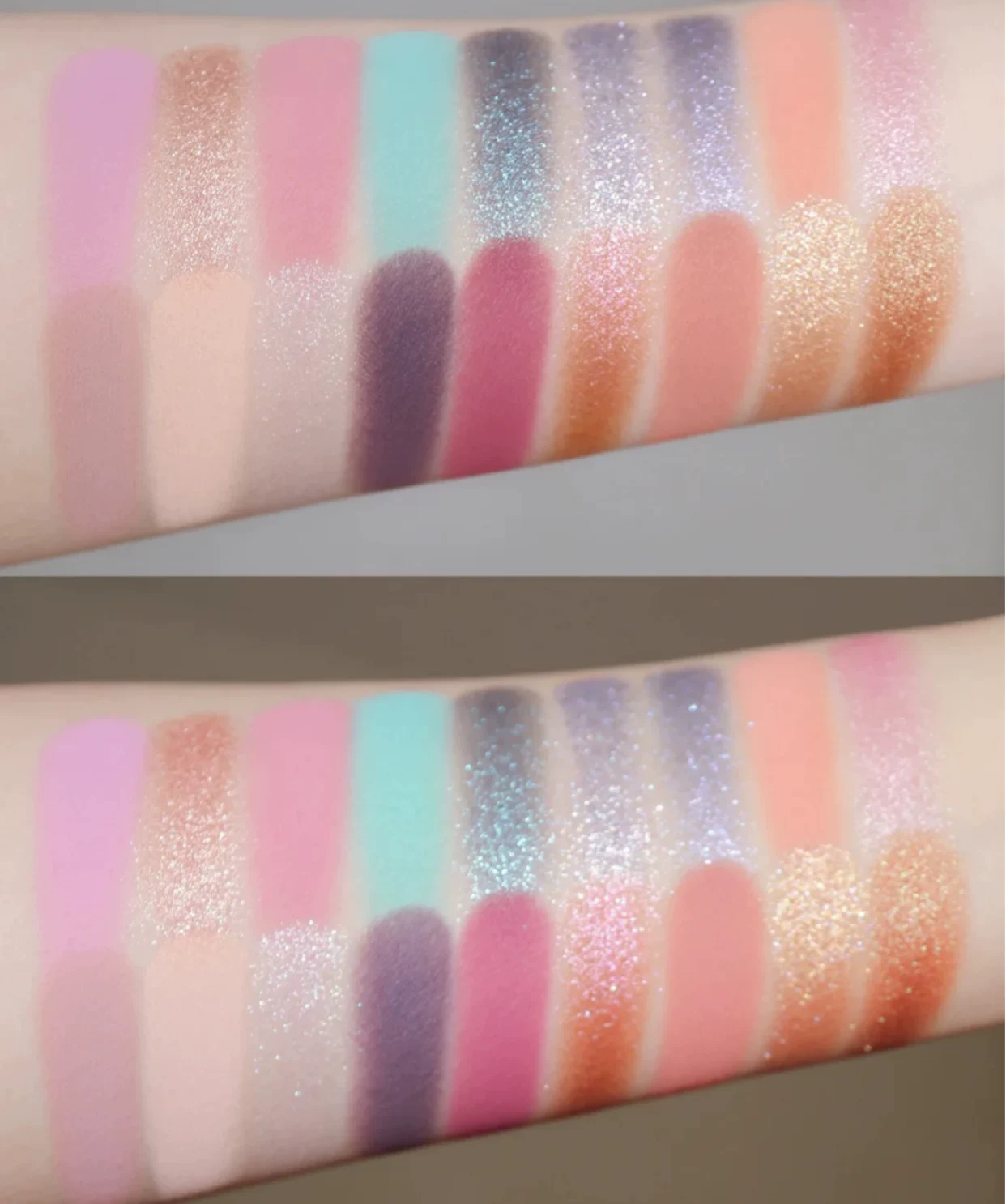 В наличии Huda2020 новая палетка теней с девятью секциями lilac/Rose/light/18 цветов, водоотражающая диск