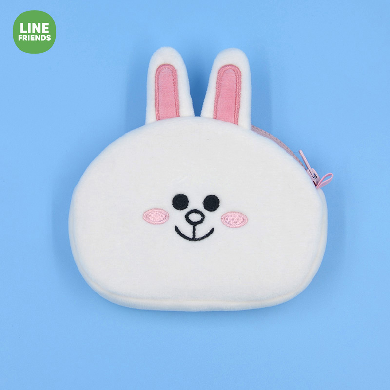 ĐƯỜNG DÂY FRIENDS Brown Cub Zero, Wallet Cô gái dễ thương Cartoon Fluffy Connie Rabbit Wallet nhỏ Genuine