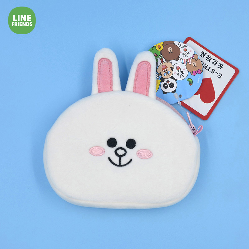 ĐƯỜNG DÂY FRIENDS Brown Cub Zero, Wallet Cô gái dễ thương Cartoon Fluffy Connie Rabbit Wallet nhỏ Genuine