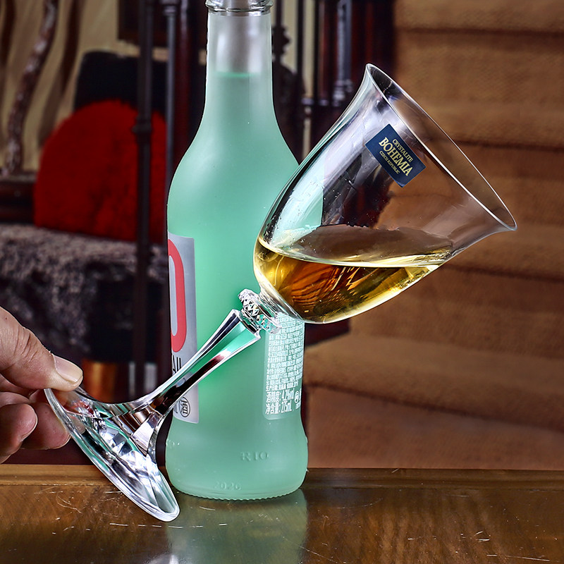 BOHEMIA Bohemian Czech Import Crystal Glass Banquet Wine Glasses Champagne Cup High Foot Red Wine Glass