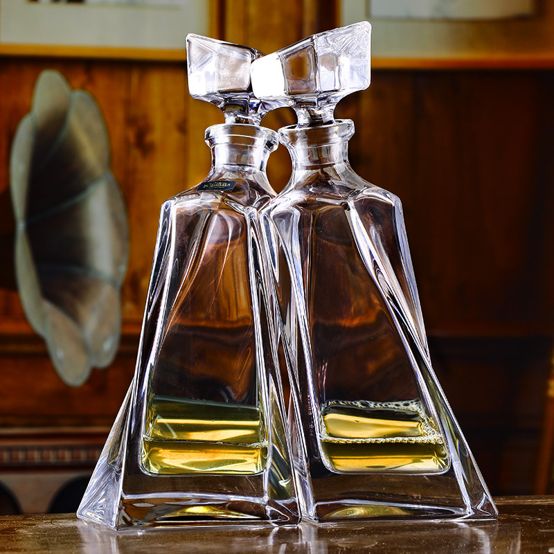 Imported Czech BOHEMIA crystal glass wedding banquet Twin Bottle Decanter Whisky Wine Taverine Wine Bottles Wine Bottles