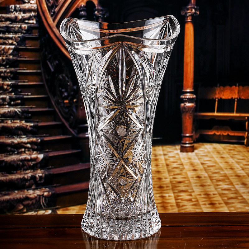 New vintage Gauss GLASS crystal glass vases European-style Classic modern minimalist Transparent Handmade Car Engraver