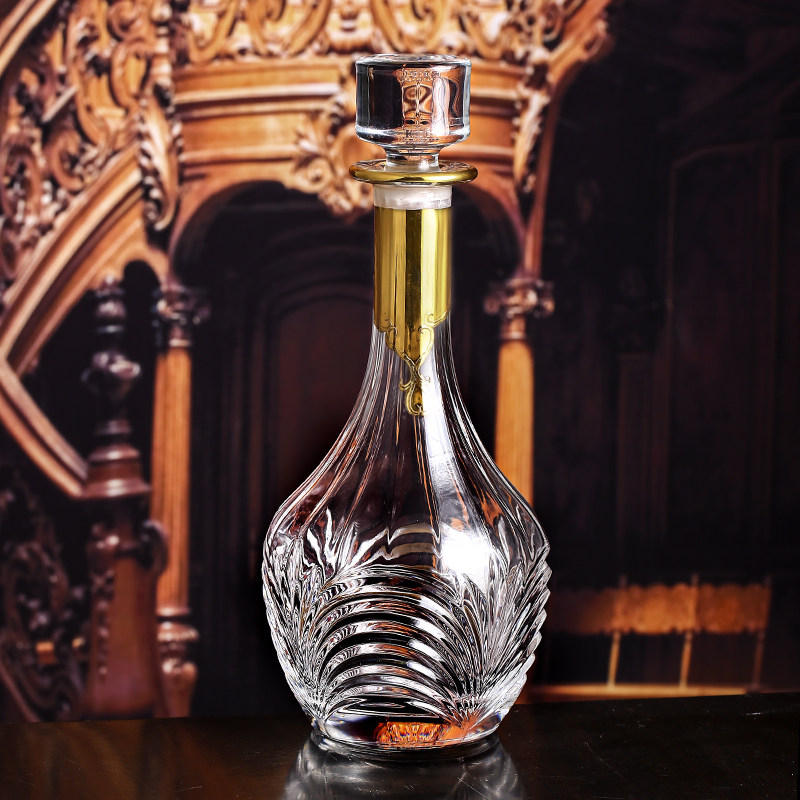 Italy imported gold decorative crystal glass creative whisky decanter wine bottle wine bottle