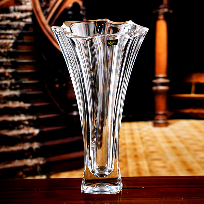 Czech Imports BOHEMIA Crystal Glass Vases Modern Minima Eurostyle Floral Transparent Home Swing Accessories Hot Pins