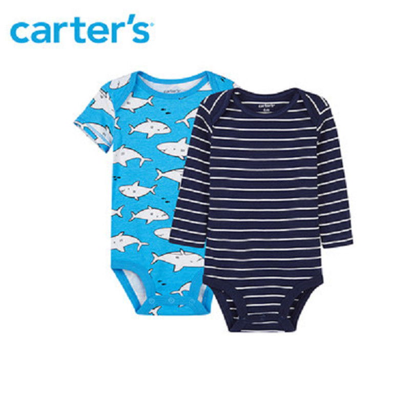 carter's婴儿衣服新生儿连体衣春季宝宝哈衣爬服套装春装包屁衣