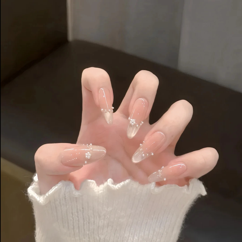 2026 New Nail Stickers with a High-End Feel, Niche, Gentle Temperament, Sweet Style, Brightening Effect, Wearable Nail Products, Removable
