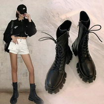 Korean version of Martin boots female 2021 summer thin short boots thick soled booties female Joker Slim motorcycle boots