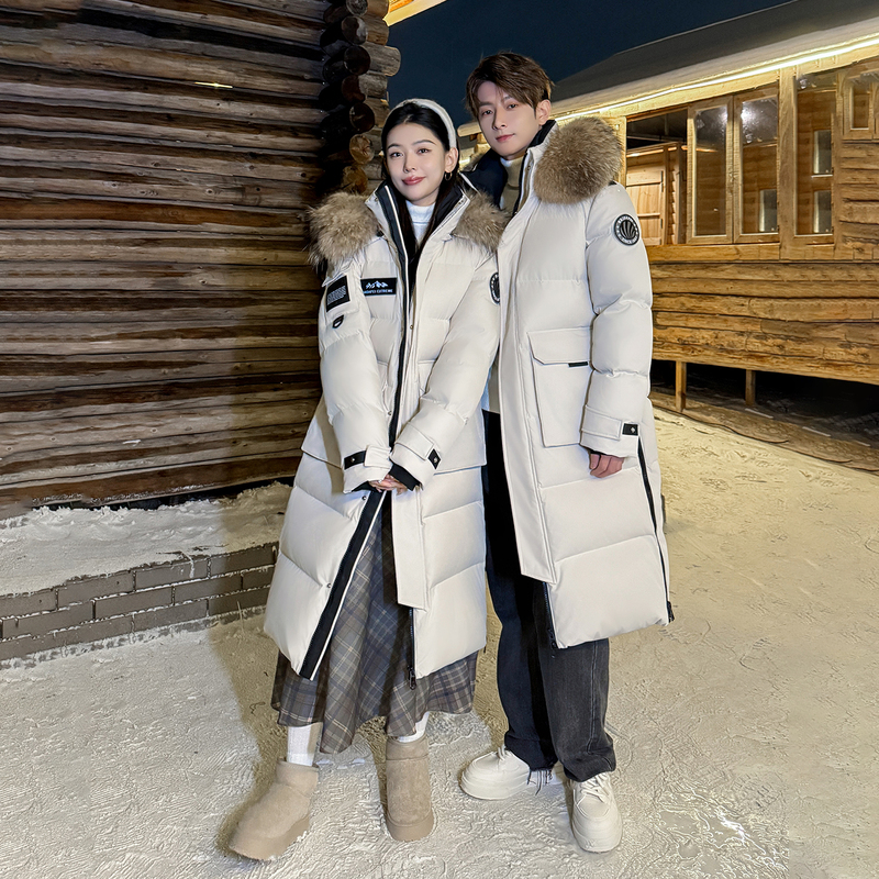 500g Goose down Jacket for Couples, Men and Women, Long Style, Over-The-Knee, Suitable for Harbin and Mohe in Northeast China, Ultra-Thick Coat for Temperatures as Low as Minus 40 Degrees 500g Goose down Jacket for Couples, Men and Women, Long Style, Over-The-Knee, Suitable for Harbin and Mohe in Northeast China, Ultra-Thick Coat for Temperatures as Low as Minus 40 Degrees
