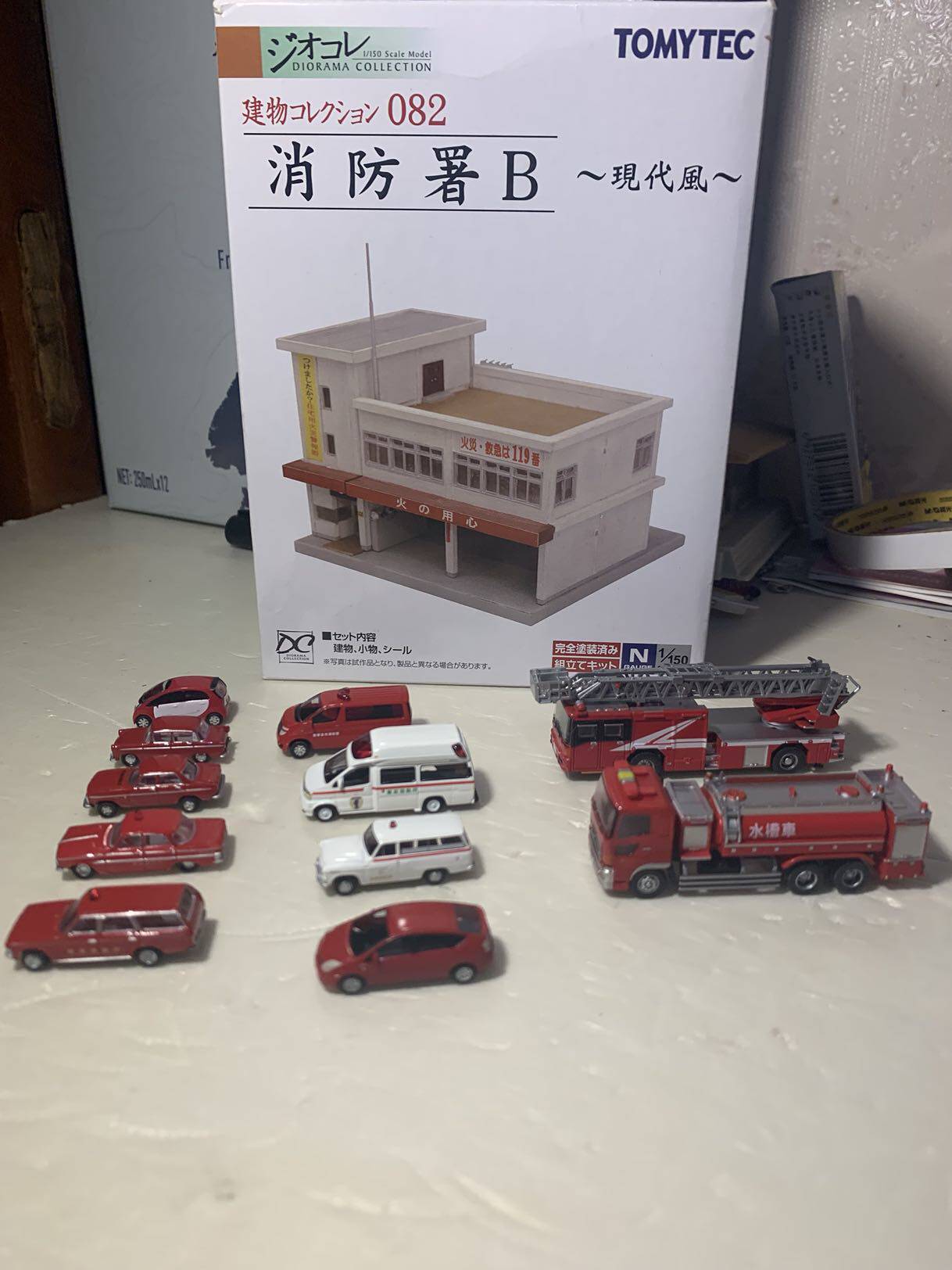 TOMYTEC N scale 1:150 Sand table scene model Fire department construction vehicle sold out Don't shoot