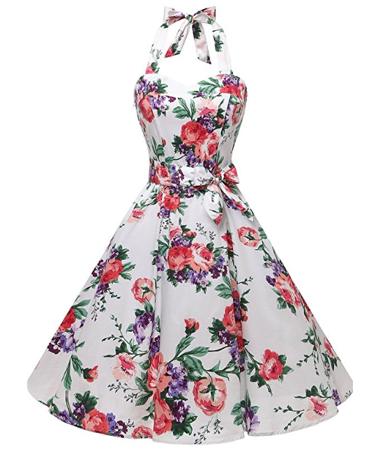 大量现货实拍   2018复古波尔卡 连衣裙