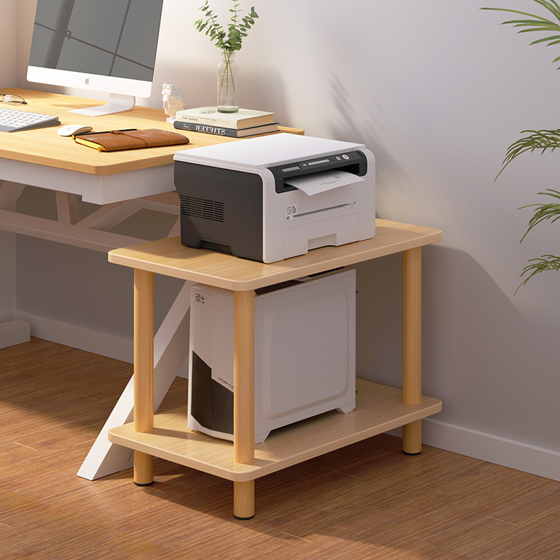 Printer Storage Rack, Floor-Standing Fax Machine, Office Desk Computer Host Stand, Router Storage Bookshelf