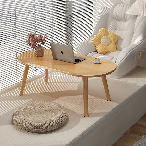 Simple bay window small table net red bedroom sitting on the ground, window sofa table, Japanese -style solid wood tatami coffee table