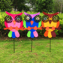 Colorful Cat Head Eagle Eyes Turntable Large Windmill Childrens Toy Building Disc Attractions Park Outdoor Decoration Rotation