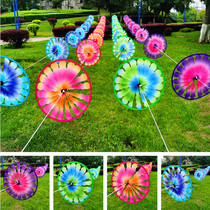 Windmill hanging string outdoor air decoration outdoor scenic area arranged round colored windmill photo-shaped cloud windmill