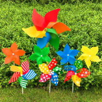 Colourful Hand Windmill Handmade Diy Make Outdoor Windmills Decoration Children Traditional Plastic Toys Wholesale Direct
