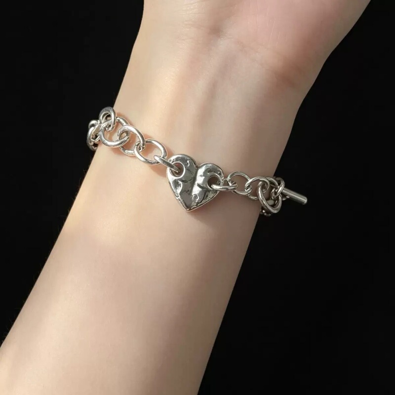 W Lucky Star Love Heart New Silver Bracelet W Lucky Star Love Heart New Silver Bracelet