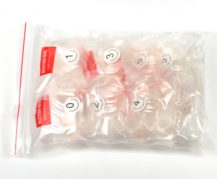 美甲用品/工具 进口无折痕 全贴超透明假指甲片水晶假甲  600片装