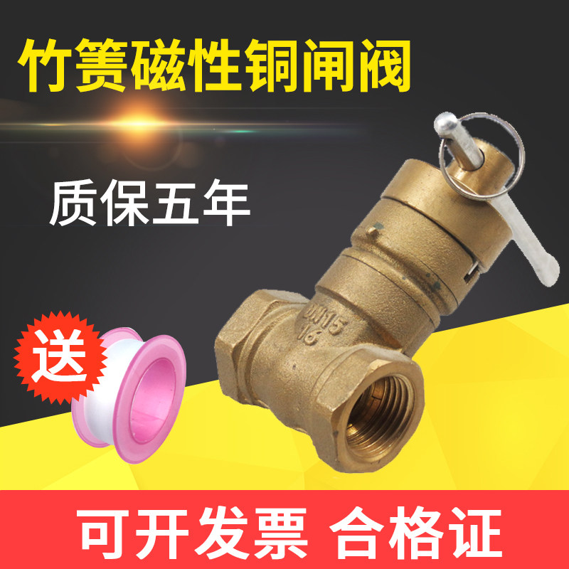Bamboo Fire Gate Valves Switch Magnetic Lock Ppr Accessories Household Water Meter Front Encryption 25 Anti-theft Wire Buckle Brass Valves