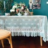 Европейский стиль прямоугольный ткани столовая столовая ткань круглый полый сетевый журнальный столик покрыт северная европейская легкая роскошная сеть