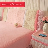 Розовый двухэтажный шлем для принцессы для кровати, стеганая пылезащитная крышка