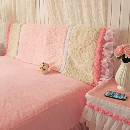 Розовый двухэтажный шлем для принцессы для кровати, стеганая пылезащитная крышка