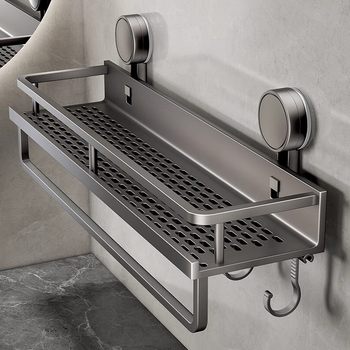 Suction cup bathroom storage rack bathroom storage rack without punching wash basin wall-mounted toilet wall-mounted toilet