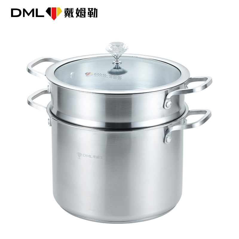 Daimler Soup Pot 304 Stainless Steel Thickened 24cm Soup Pot Induction Caster Universal Steamer