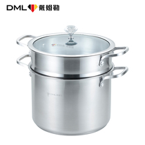Daimler soup pot 304 stainless steel thickened 24cm soup pot soup pot induction cooker general steamer