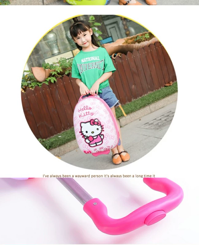 Xe đẩy trẻ em nữ hộp bé 1618 inch caster cô gái vali hoạt hình túi hành lý kéo hộp nam vali cho bé