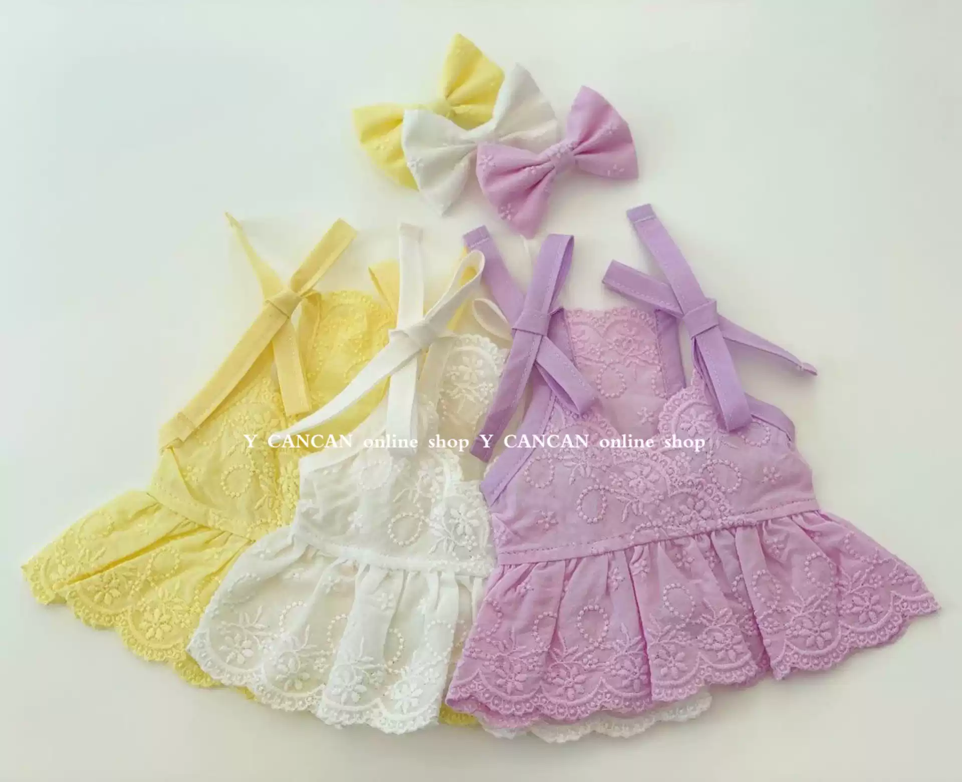 YCANCAN 韩国夏季新款蕾丝吊带比熊马尔济斯约克夏西施狗狗裙子