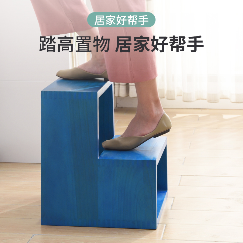 [USD 239.05] Solid Wood Small Stool Home Dwarf Stool TwoStep Step